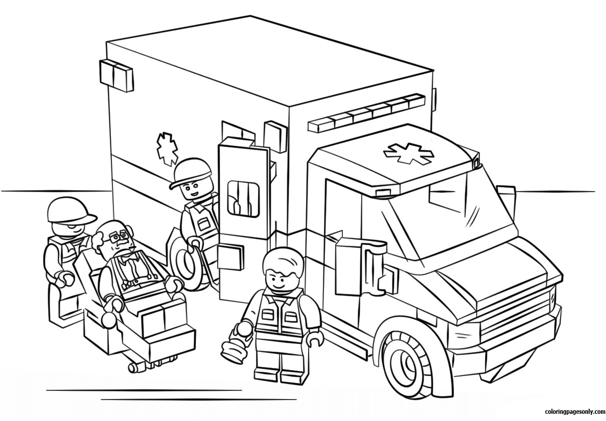 Download Lego City Ambulance Coloring Pages - Toys and Dolls Coloring Pages - Free Printable Coloring ...