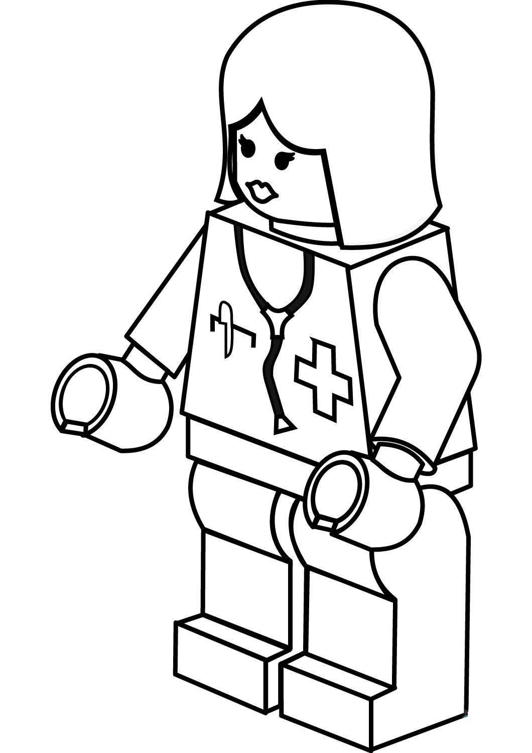Lego City Lady Doctor Coloring Page