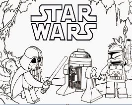 Lego Darth Vader Coloring Page
