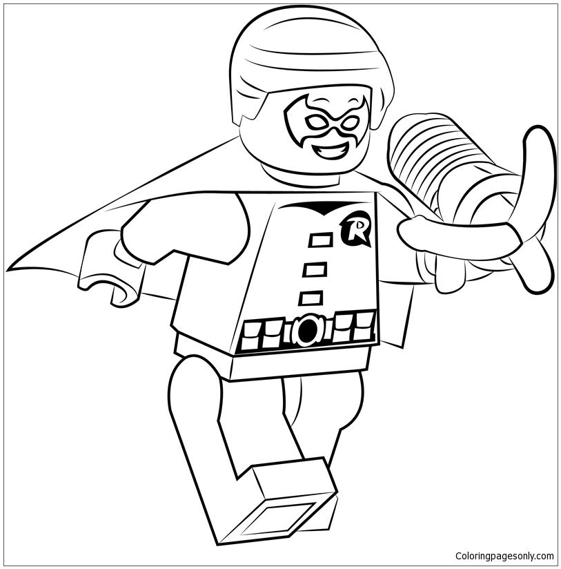 lego dick grayson aka robin jr coloring page  free coloring