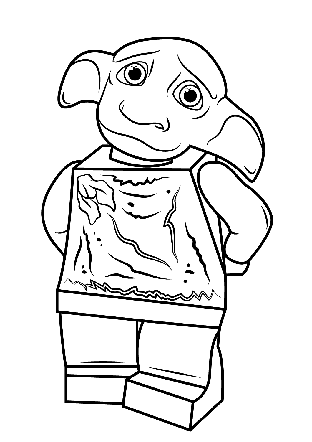 Lego Dobby Harry Potter Coloring Page