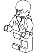 Pagina da colorare del dottore Lego
