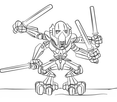 Lego General Grievous Coloring Pages