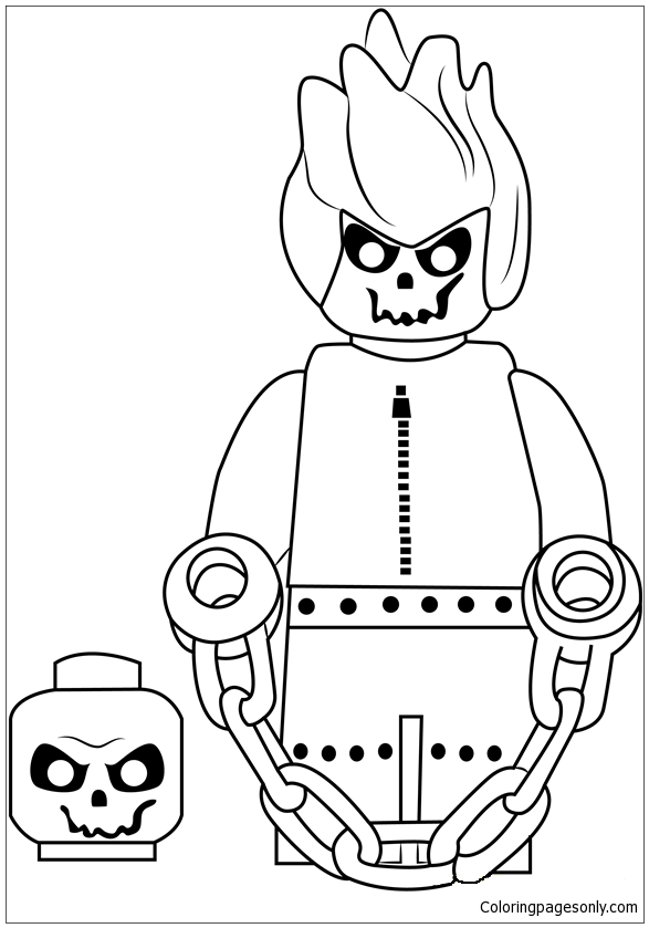 lego ghost rider coloring page  free coloring pages online