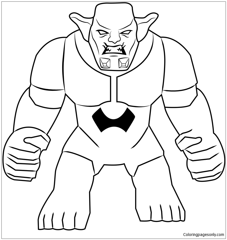 Green Goblin Lego Coloring Page