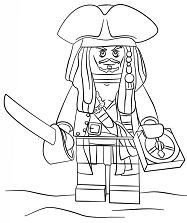 Lego Jack Sparrow Coloring Page
