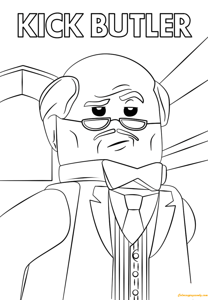 Lego Kick Butler Coloring Page