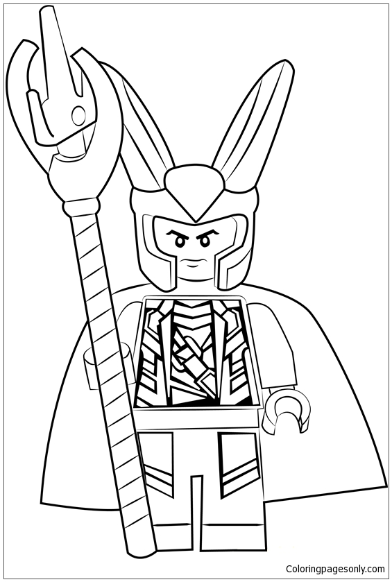 Lego Loki Coloring Pages