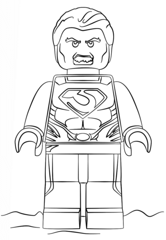 Lego Man of Steel Coloring Page
