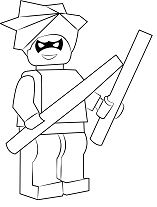 Lego Nightwing Coloring Page