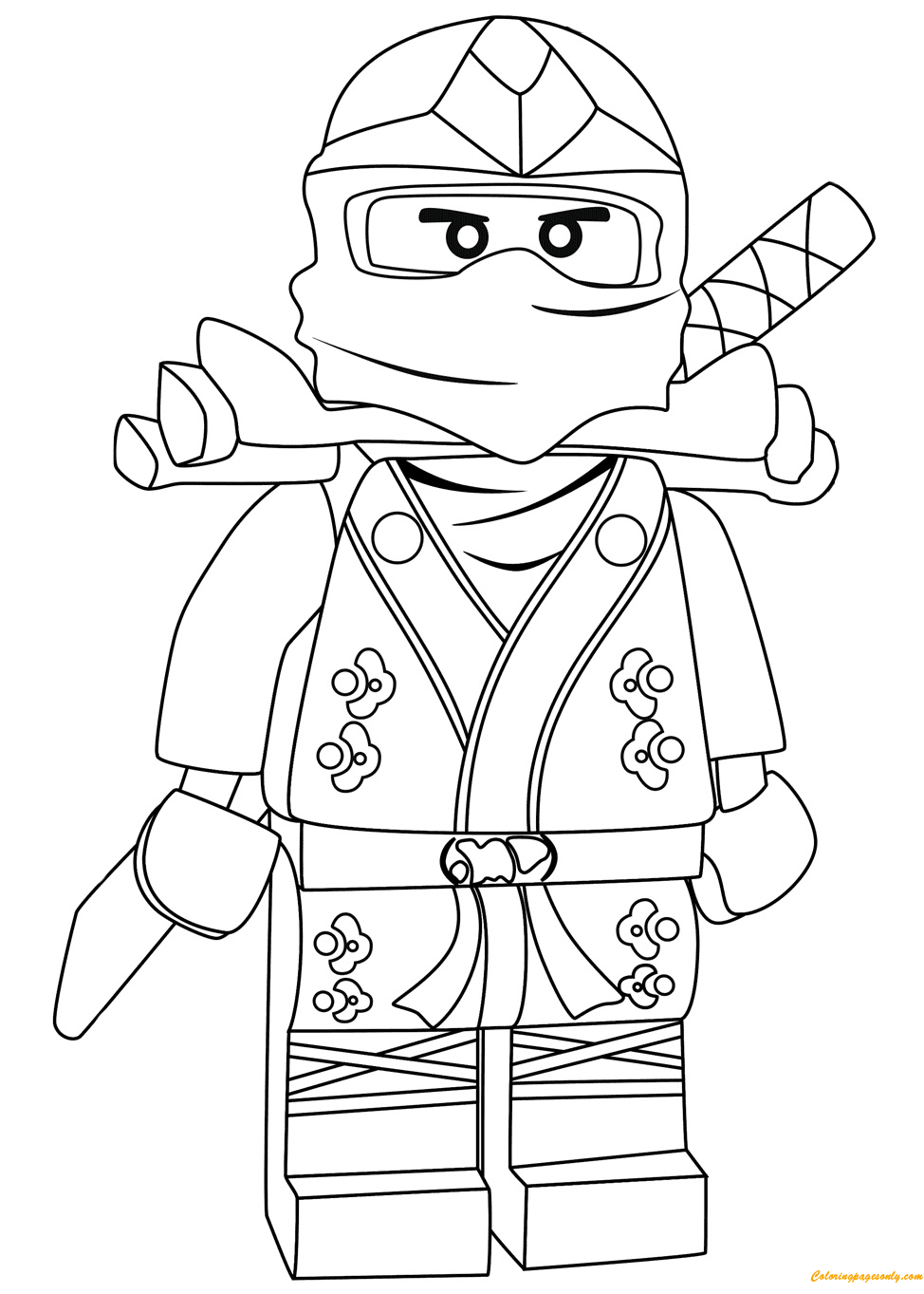 Lego Ninjago Lloyd Green Ninja ZX Coloring Page Free Printable