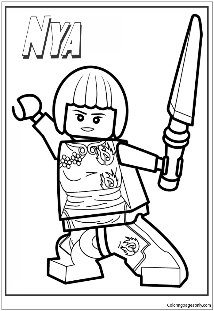 Lego Ninjago Zane Coloring Page Free Coloring Pages Online