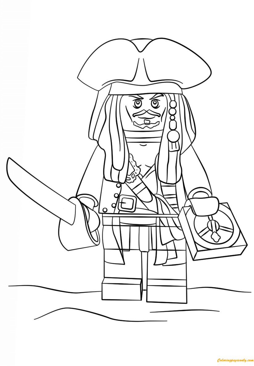 Lego Pirate Captain Jack Sparrow Coloring Pages - Toys and ...