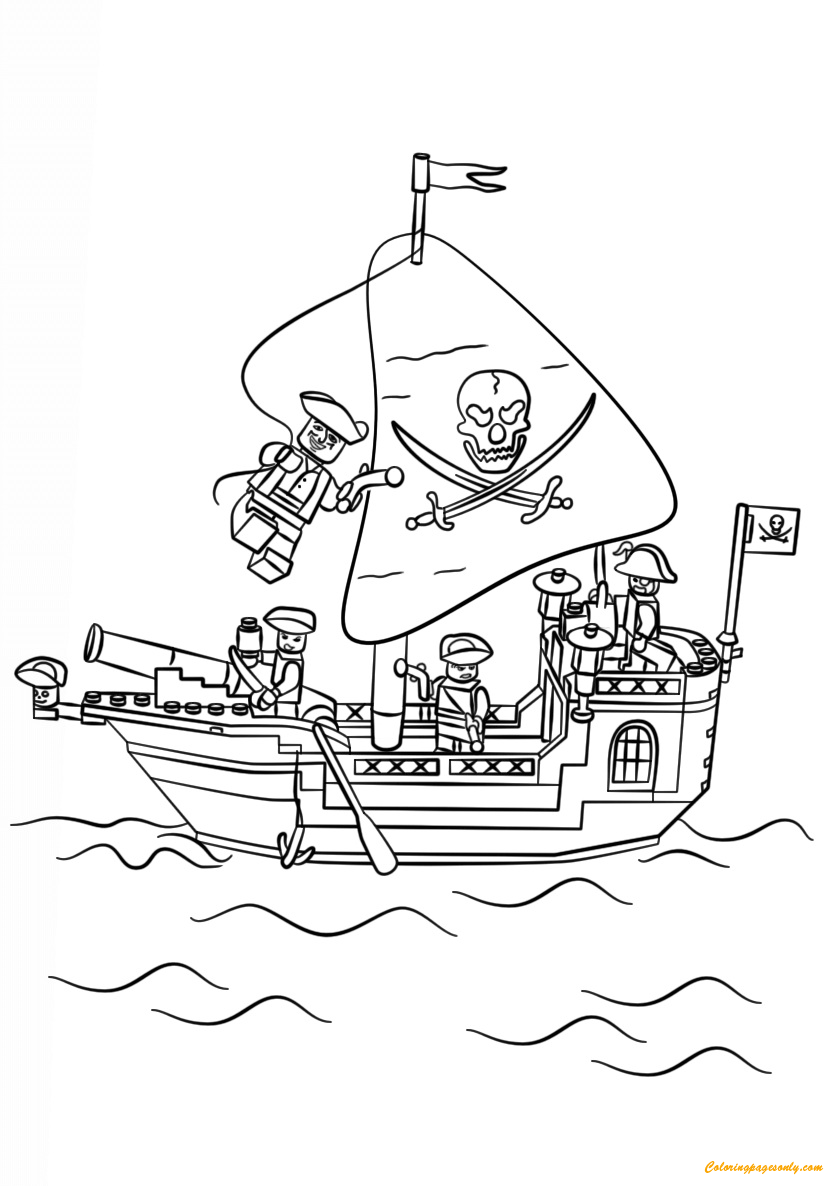 Download Lego Pirate Ship Coloring Pages - Toys and Dolls Coloring ...