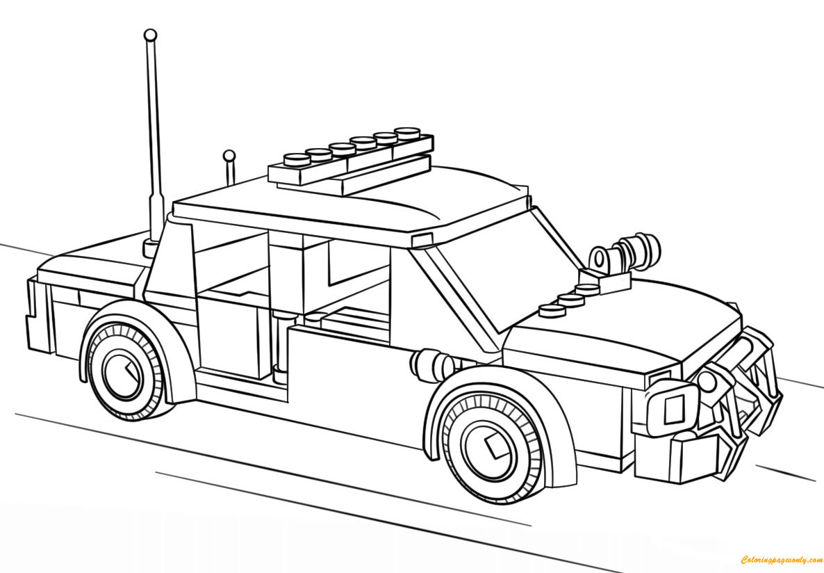 Download Lego Police Car Coloring Pages - Toys and Dolls Coloring ...