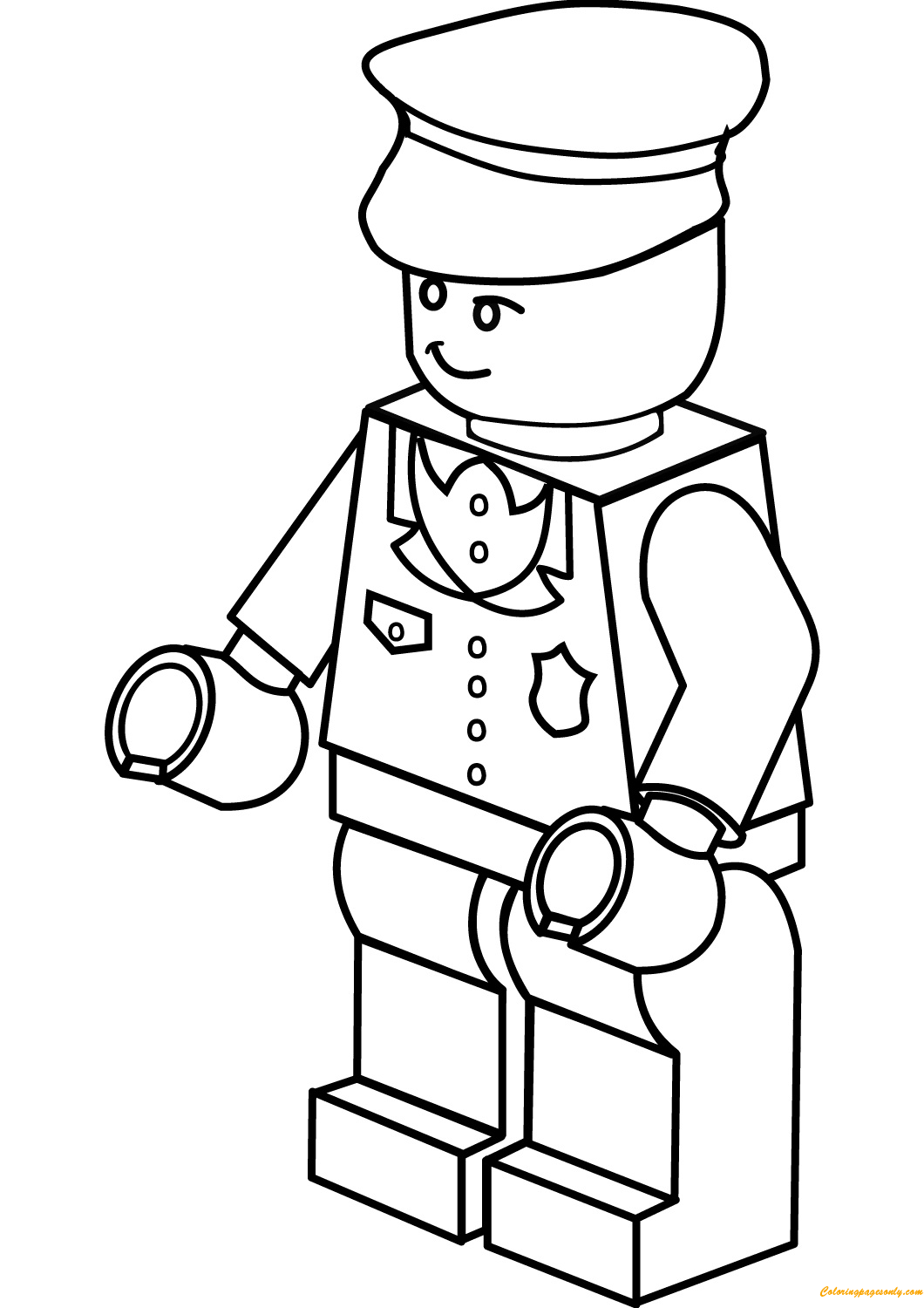 Lego Policeman Coloring Page