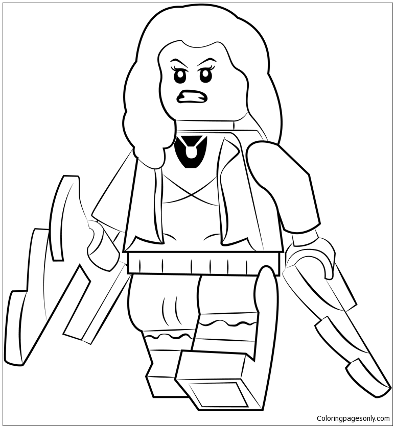 Lego Scarlet Witch Coloring Pages - Lego Coloring Pages - Coloring