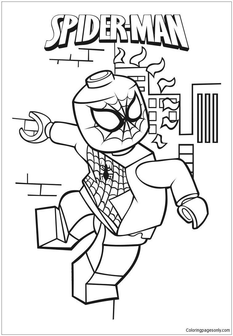 Lego Spider Man Coloring Pages