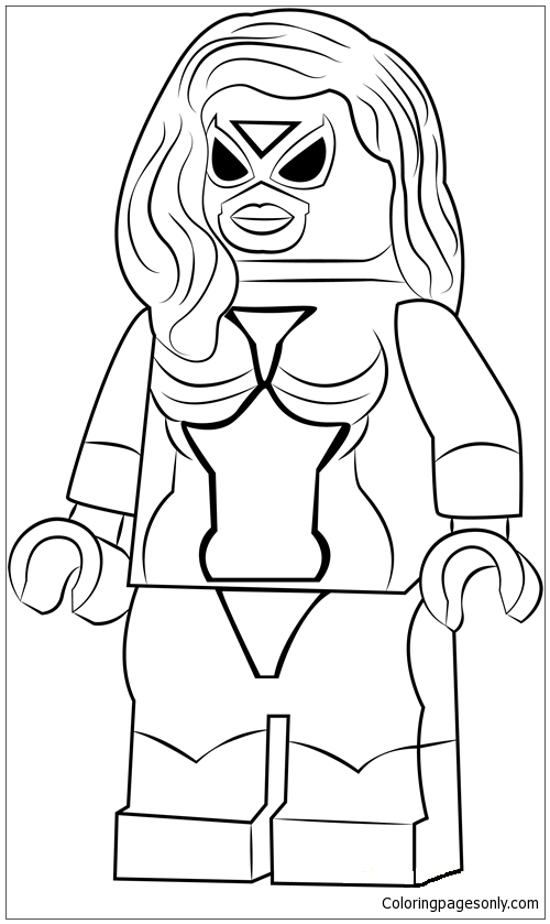 Lego Spider Woman Coloring Page