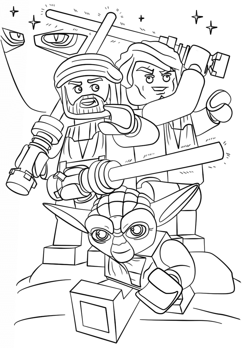 Lego Star Wars 3 The Clone Wars Coloring Page