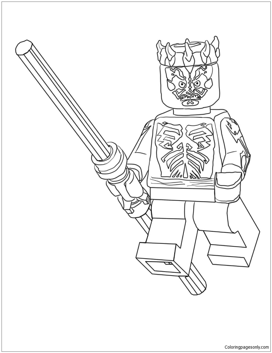 Lego Star Wars Darth Maul Coloring Pages