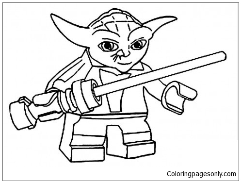 Lego Star Wars Yoda Coloring Pages