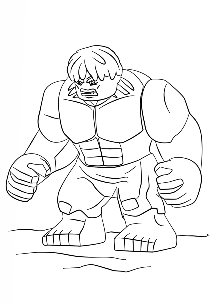 Lego Super Heroes Hulk Coloring Page