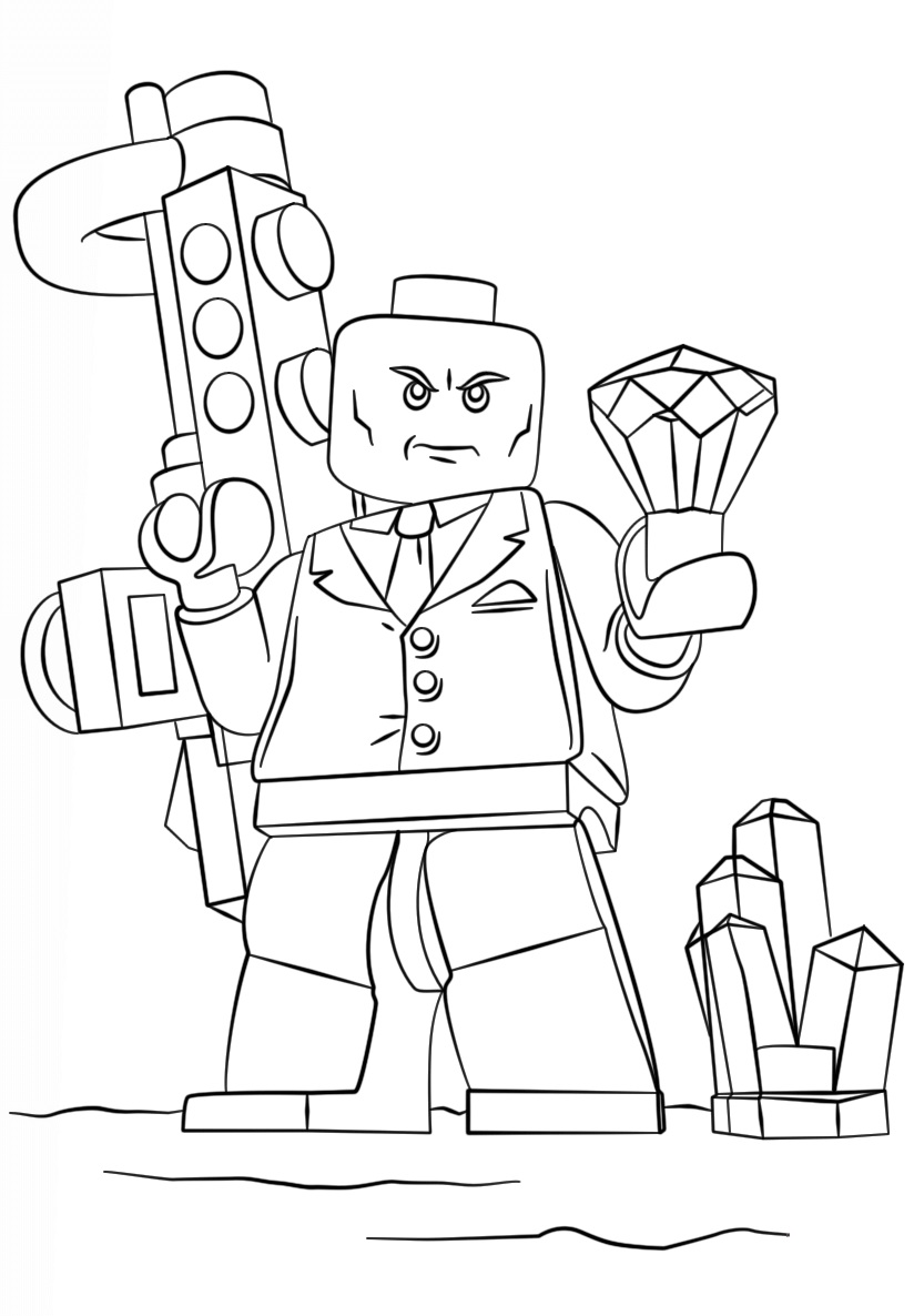 Lego Super Heroes Lex Luthor Coloring Page