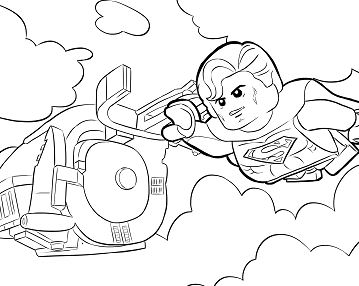 Lego Superman 2 Coloring Pages