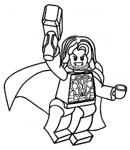 Lego Thor Coloring Page