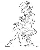 Leprechaun And Mushroom Coloring Pages
