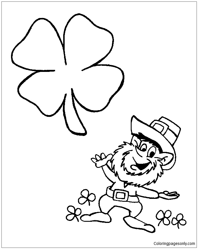 Leprechaun St Patricks Day Coloring Page