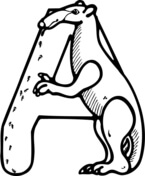Letter A is for Anteater Or Tamandua Coloring Pages