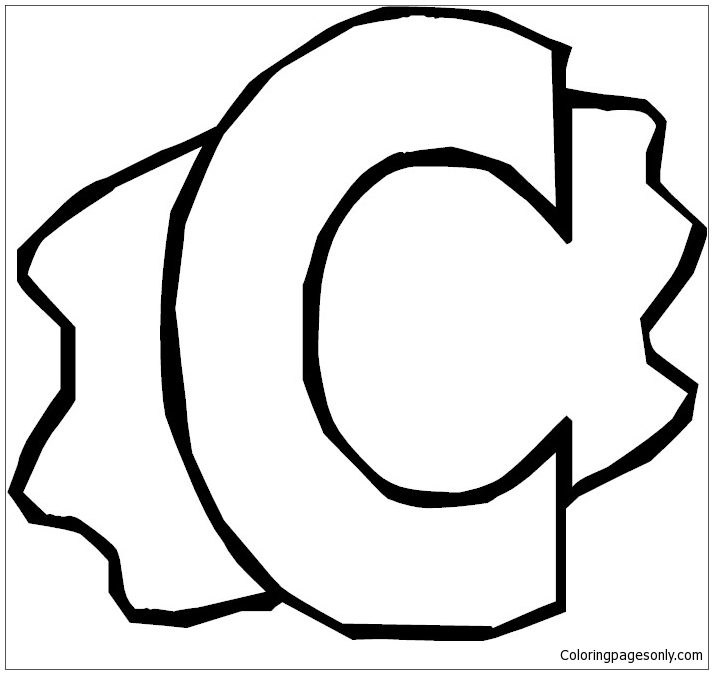 Letter C Image Coloring Pages