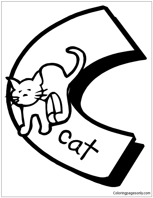 Letter C Image Free Coloring Pages