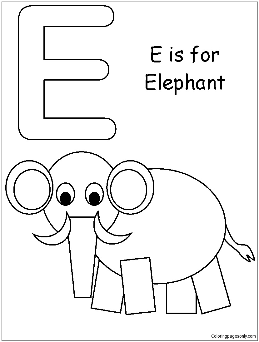 La letra E es para el elefante 1 de la letra E