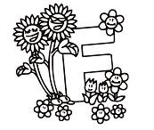 Letter F Is for Flower 1 Coloring Pages