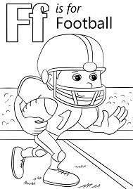 Letter F is for Football Coloring Pages