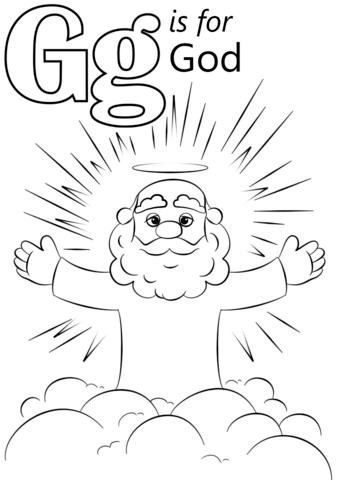 Letter G is for God Coloring Page