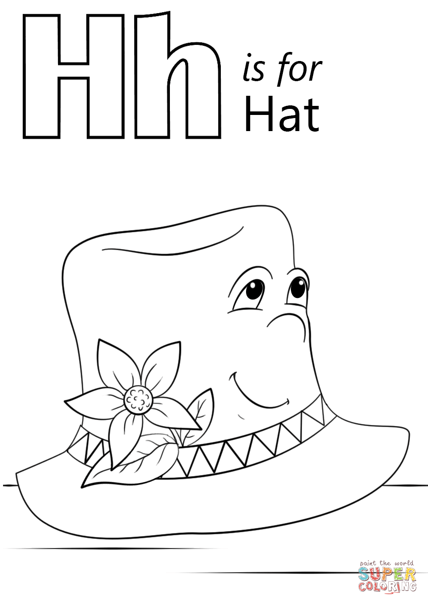 La lettre H est pour le chapeau de la lettre H