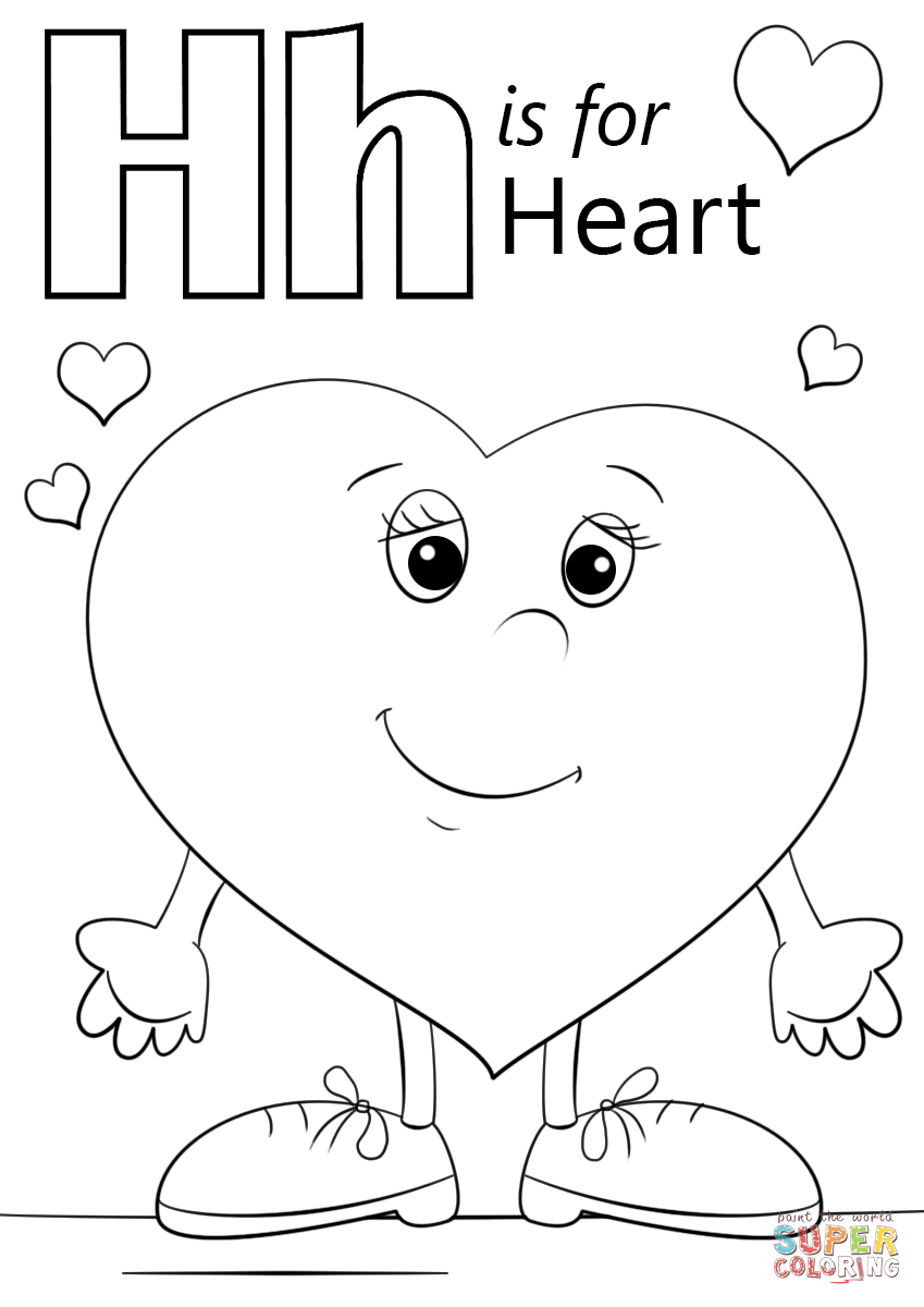 字母 H 是字母 H 中的 Heart