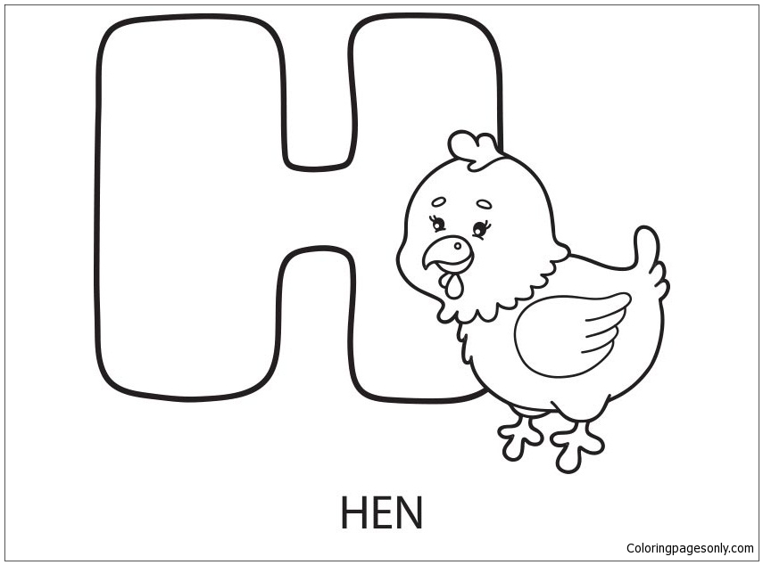 A letra H é para galinha da letra H