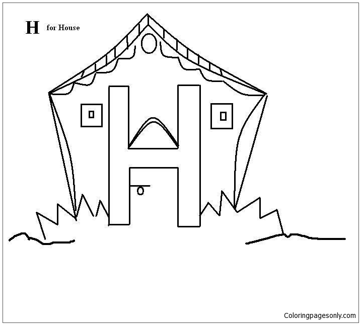 Letter H Worksheets Preschool Coloring Pages  Alphabet Coloring Pages