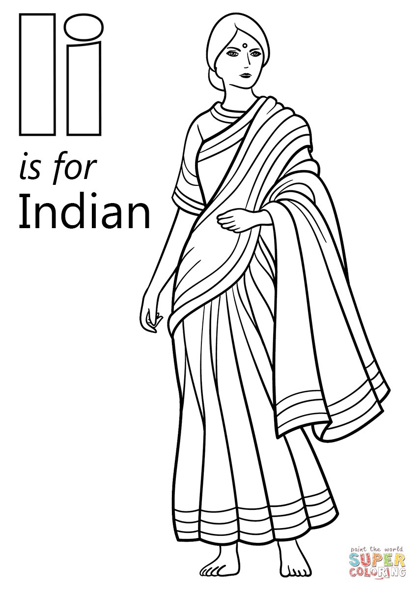 A letra I é para indiano da letra I