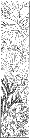 Letter I with Plants Coloring Page