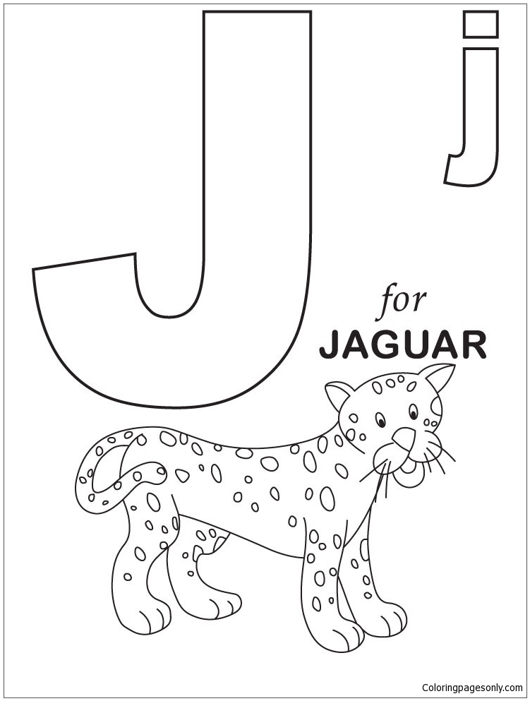 Letter J Is For Jaguar Coloring Pages Alphabet Coloring Pages