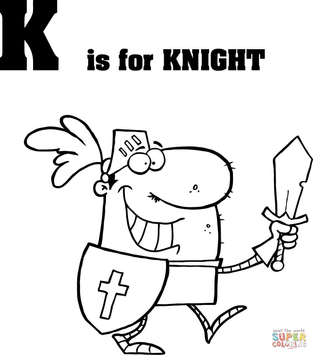 字母 K 代表字母 K 中的骑士