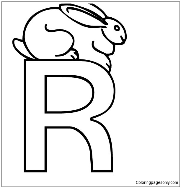 La lettre R est pour le lapin de la lettre K