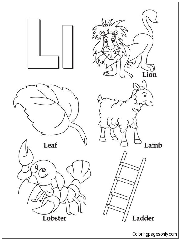 letter l image 1 coloring pages alphabet coloring pages coloring