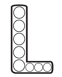 Letter L Dot Painting Coloring Pages